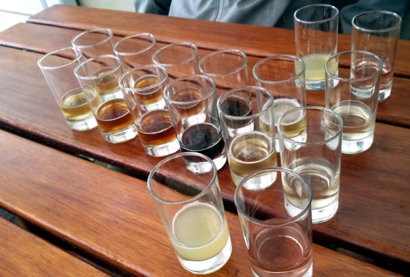 The free tasting at the brewery